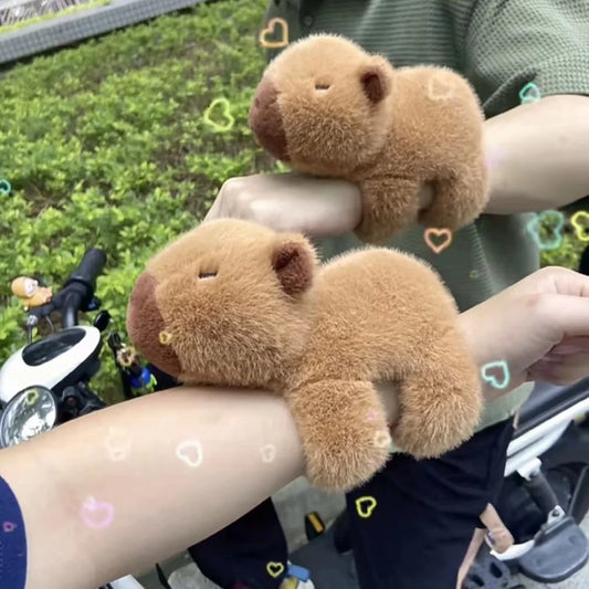 Clap Ring Capybara Plush Toy Cartoon Huggers Slap Toy Animal Slap Bracelets